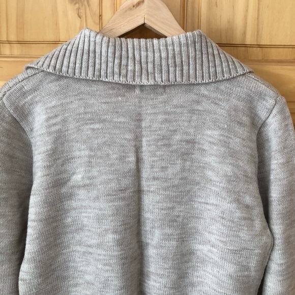 Vintage Society taupe cable knit pullover pouch pocket sweater size M - Picture 8 of 10